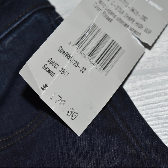 Sale! G-Star RAW Shape High super skinny jeans Rinsed color size 25/32 - Picture 7 of 12